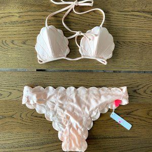 NWT Lolli Swim Pixie Top & Scallop Bottoms size M